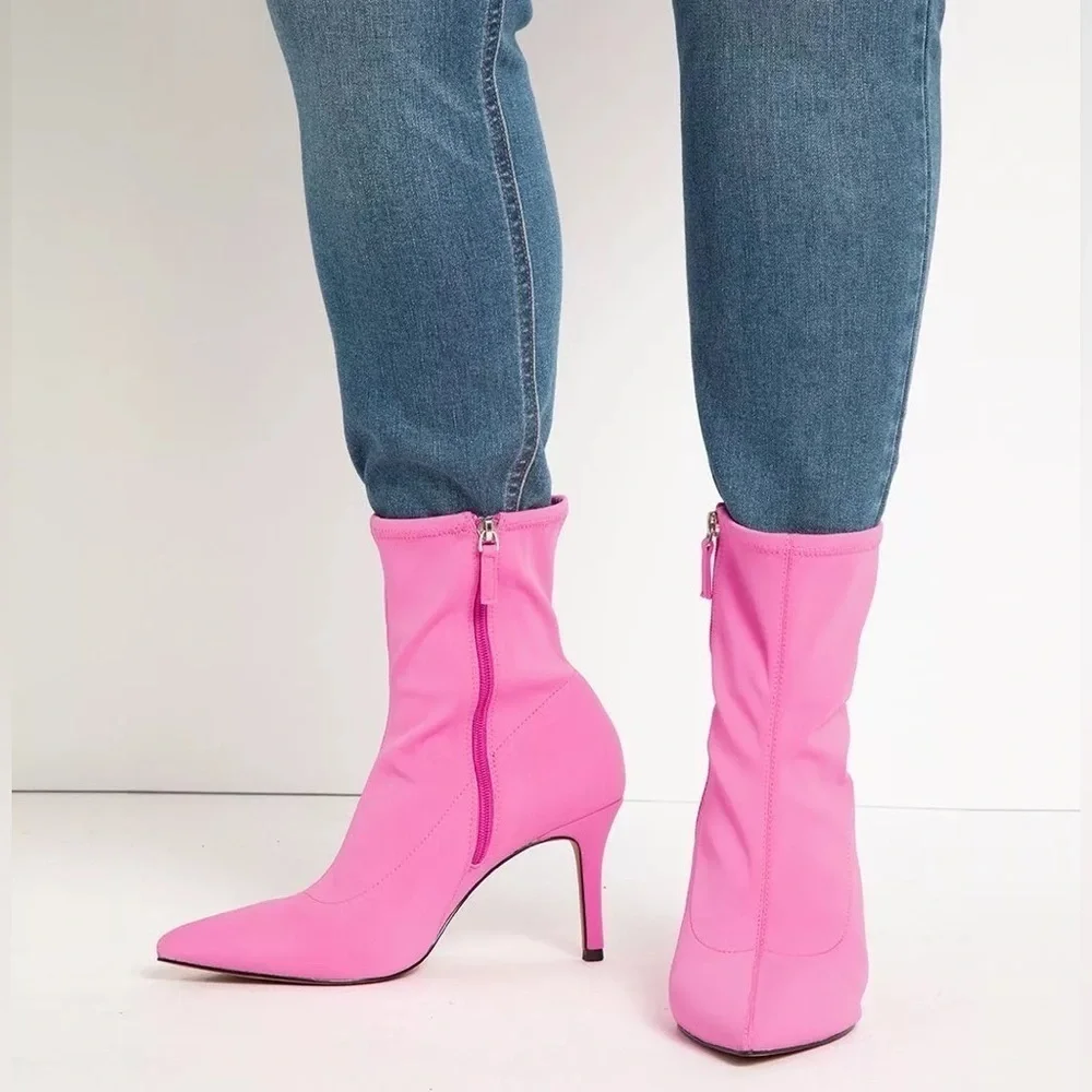 New ELOQUII Neoprene Ankle Boots Size:8W👢